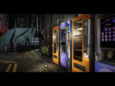 Spaceport and Space Center Environment Kit - UE Low-poly 3D model