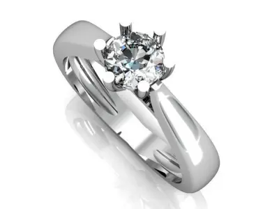 solitair ring 3D print model