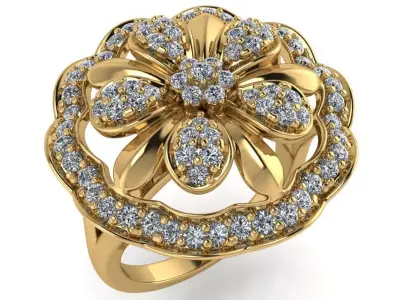 light weight gold diamond rings-C111116SKCH2026055-wt-10-15 3D print model