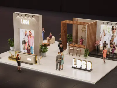 exhibition Low-poly 3D model 9