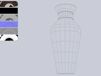 Clay pot Low-poly 3D model