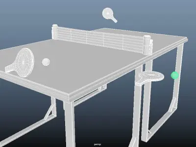 Ping Pong Low-poly 3D model