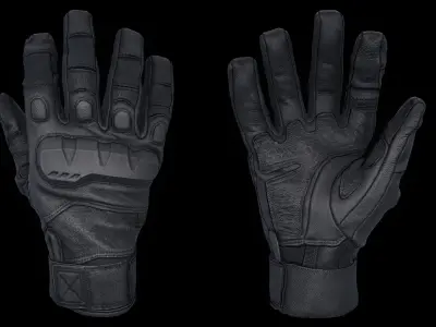 Tactical Gloves 011  Low-poly 3D model