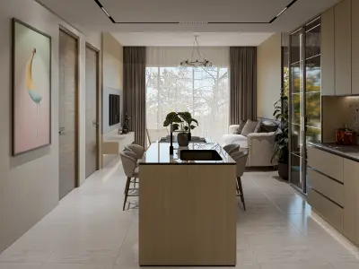 Kitchen Modern Blender-Fbx -Obj  3D model