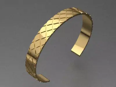 Luxury Golden Men Bracelet  3D print model