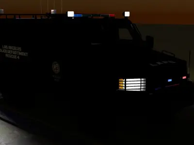 Police Los Angeles Bearcat Free low-poly 3D model