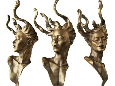 Carl Payne Demeter sculpture Low-poly 3D model