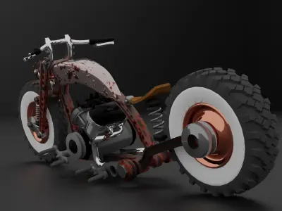 1 to 24 Scale Motorcycle ready to print 3D print model