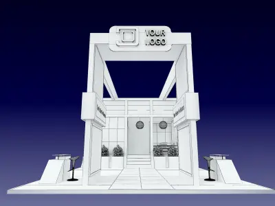  Booth Exhibition Stand a505  3D model