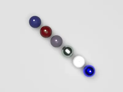 Mini Christmas Balls Set 3D model