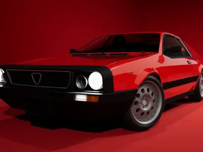 Lancia Beta Montecarlo Low-poly 3D model