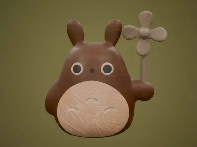 Totoro Windmill Ornament Low-poly 3D model