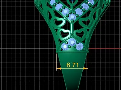 LUXURY PINK TOPAZ RING 3D PRINTABLE MODEL 3D print model