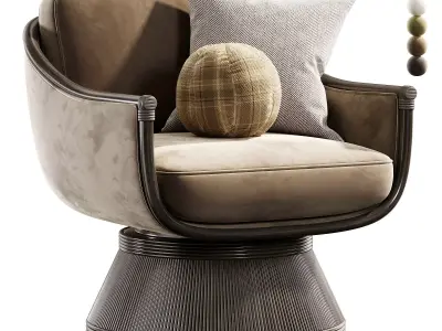 BALDWIN SWIVEL LOUNGE CHAIR 3D model