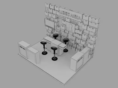 Booth Exhibition Stand a 29 3D model
