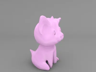 Pua 3D Model from Moana Cartoon of Disney 3D model
