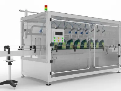 Oil Lubricants Filling Machine 3D model