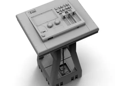 Sci-Fi Computer Panel Engineering Science Lab Environment 3D model