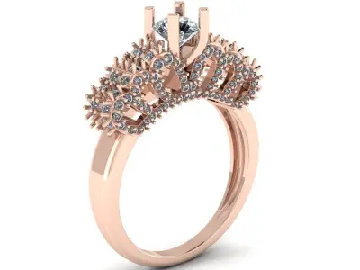 Jewelry Diamond Ring 3D Print Model  3D print model get