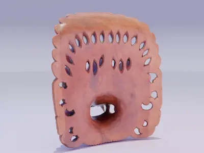 African Mask 03 high-poly 3D model