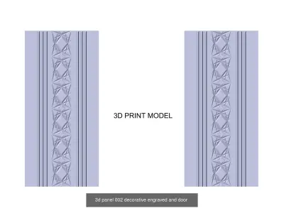 decorative  3d panels and doors sheets designs for cnc  3D Model Collection
