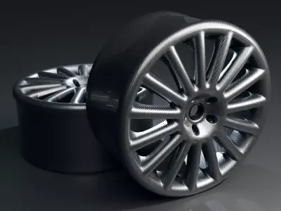 Carbon Fiber Alloy Wheels 3D model
