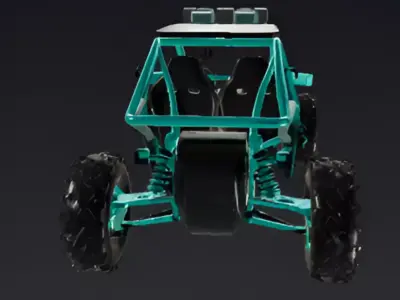 Rock bouncer Low-poly 3D model