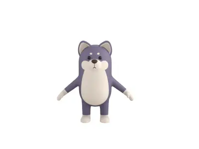 Rigged Wolf Character 3D model