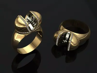 Crown ring 3D print model