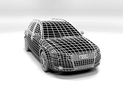 AUDI A4 2005 AVANT LOWPOLY Low-poly 3D model