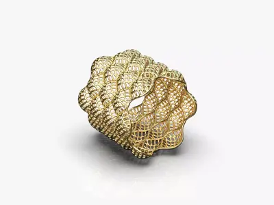 Stylized ring 3D print model