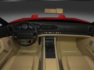 Porsche 944 with interior rev 3D model