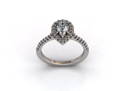 engagement ring 3D print model