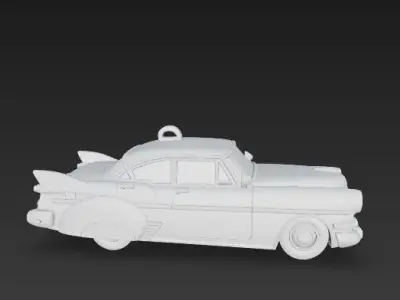 Cute 50s American Classic Car 3D model