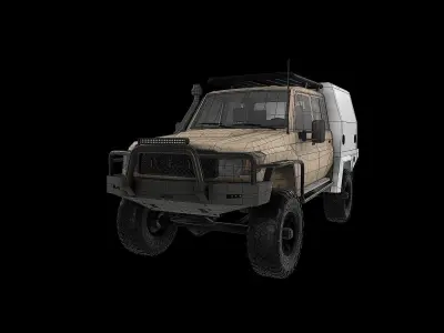 Land Cruiser J79 Low-poly 3D model
