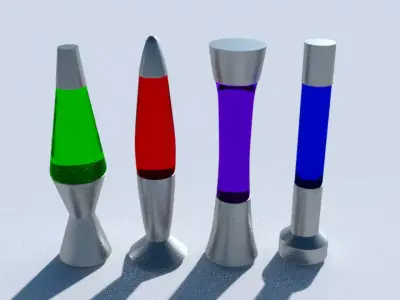 Lava Lamps Low-poly 3D model