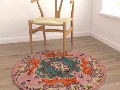 Round Rug Set 71 3D model