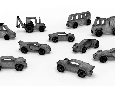 Kids toys Low-poly 3D model