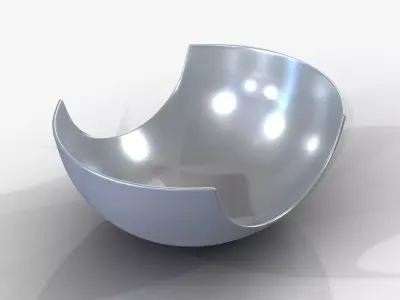 Bowl Chrome M Low-poly 3D model