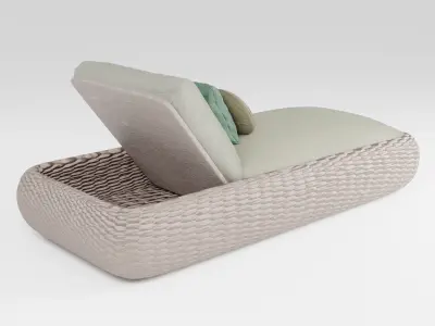 Soft chaise lounge in modern style 3D model