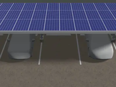 Solar carport 24u04 3D model