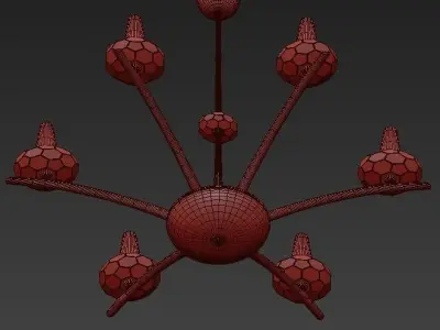 Dubai chandelier with four lights 3D model