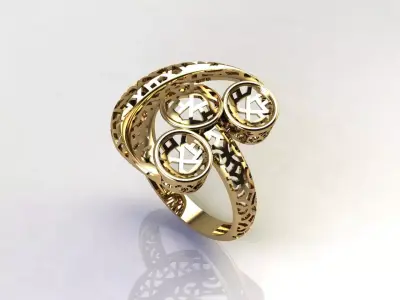 Fancy Womens Rings Plain Rings Ready STL 3DM Models Rings 3D print model 47
