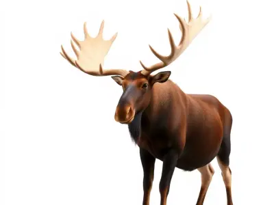 Majestic Moose model pack Low-poly 3D model