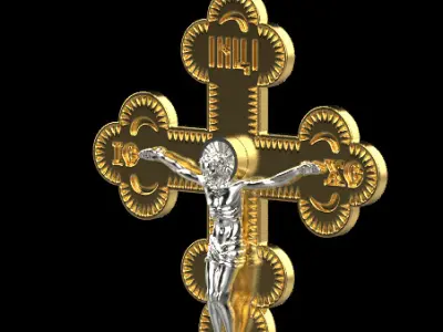 Jesus Cross Pendant 66177 3D print model