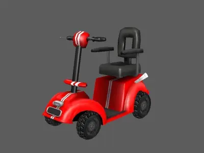 cartoon mobility scooters Low-poly 3D model