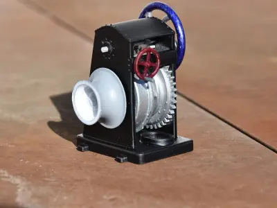 Anchor Winch manual Ankerwinde Schiffsmodell 3D print model