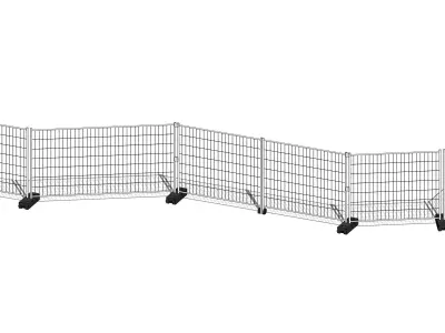 Mobile Fence - Revit Family 3D model