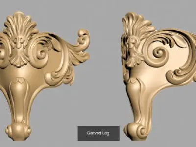 Carved Legs 3D Model Collection
