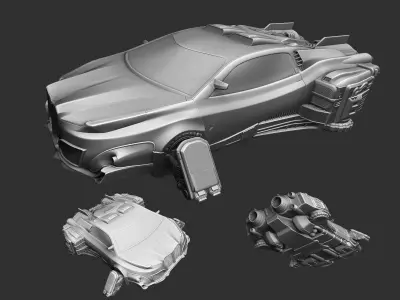 Car of the future 3D print model 3D print model